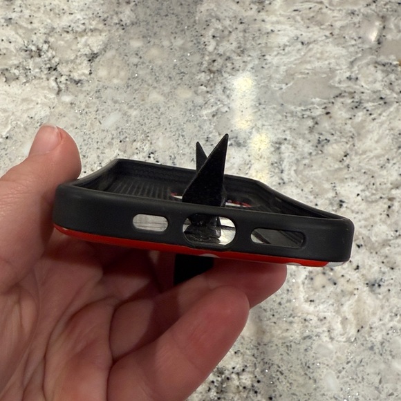 iPhone 14 Pro loopy Disney Red and Black Polka Dot Phone Case with Loop - Picture 3 of 3